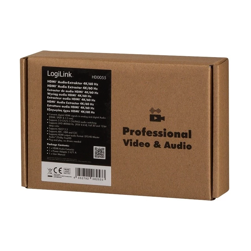 HDMI audio extractor 2CH/5.1CH,4K/60Hz
