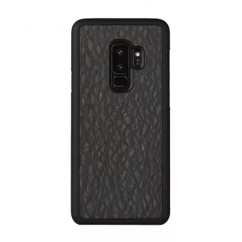 Man and wood nutitelefoni ümbris Galaxy S9 Plus jaoks — süsimust