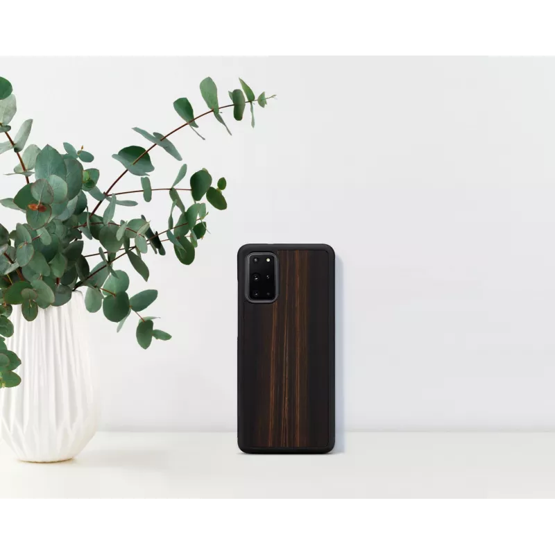 Kaitseümbris Samsung Galaxy S20+ jaoks — mees ja puit — eebenmust