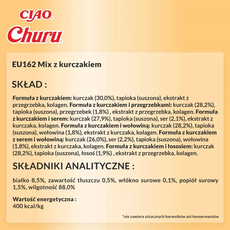 Kassimaius Inaba Foods Churu Varieties — kana, 60 x 14 g tuubi