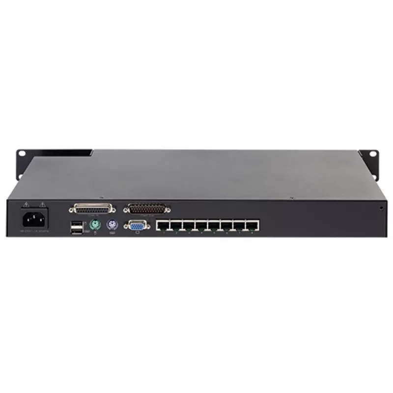 KVM-lüliti APC KVM0108A, 8-pordiline PS/2 VGA, 1U rack, 1600x1200, must