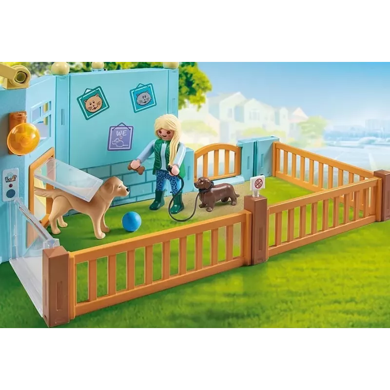 PLAYMOBIL mängukomplekt My Life 71742 Loomahotell koos figuuridega – mängukomplekt hotellihoone ja loomafiguuridega