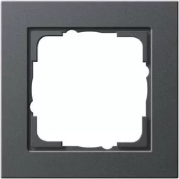 Lüliti kate GIRA E2 Antratsiit — termoplast, kruvivaba, 80,8×80,8×9,3 mm