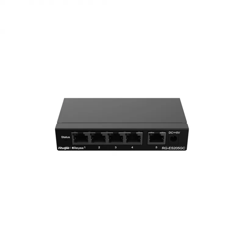Ruijie Networks RG-ES205GC võrgulüliti hallatav L2 Gigabit Ethernet (10/100/1000) Must