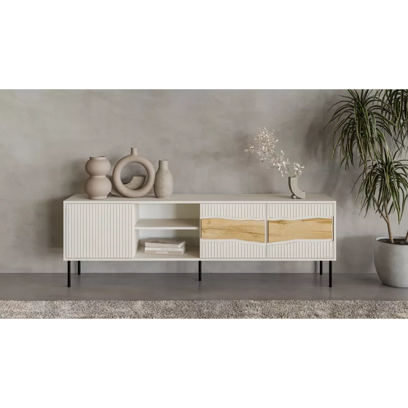 TV-kapp cama meble INSERTO 3D1W 190x40x62 cm kašmiirviimistlus LEDiga
