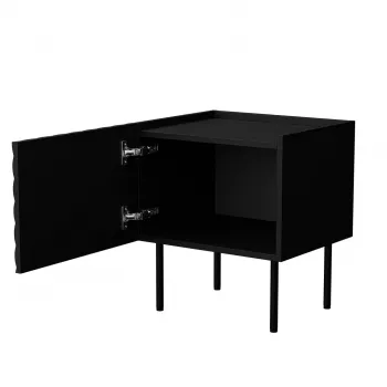 Öökapp Cama meble LUCCA, 2 tk, 47x40x52 cm, must, MDF/puitlaastplaat