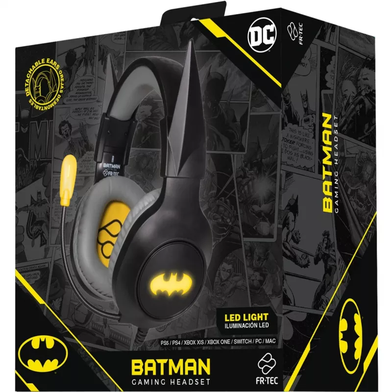 Peakomplekt FR-TEC Gaming Headset Batman eemaldatavate kõrvadega