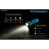 Võtmehoidjaga taskulamp Nitecore TIKI GITD BLUE — hall, USB-laetav, 1 lm, 55 mm, 12 g, IP66, löögikindel