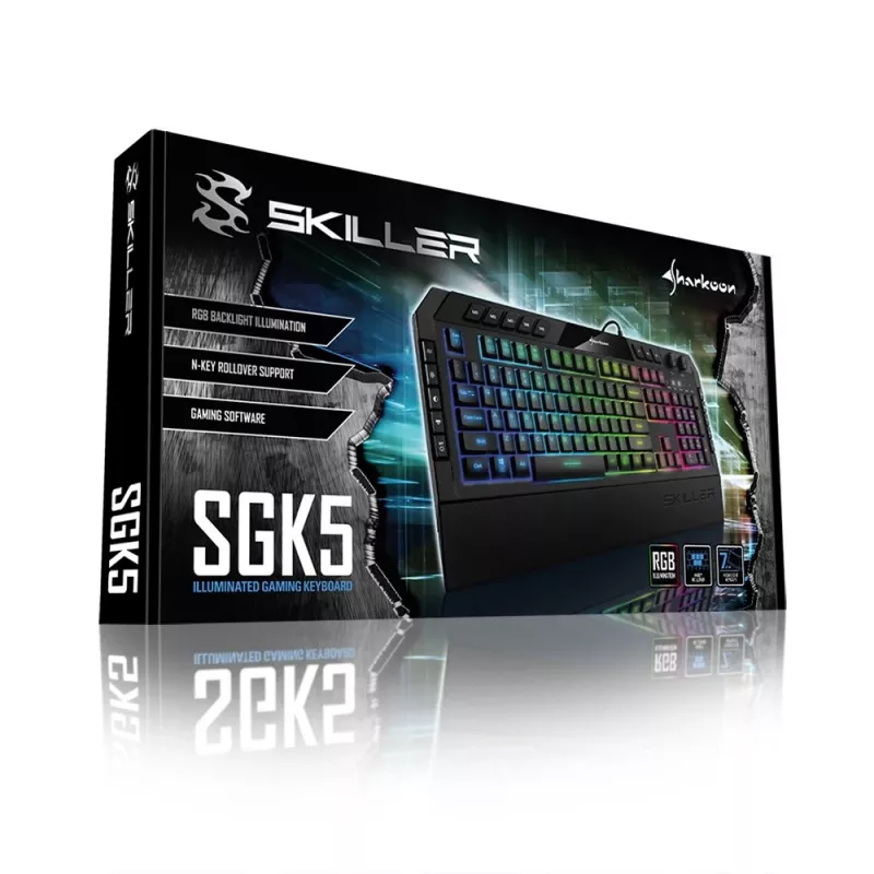 Sharkoon Skiller SGK5 klaviatuur Gaming USB QWERTZ Saksa Must
