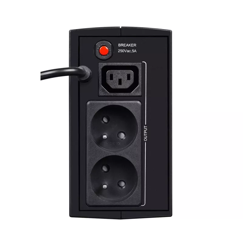 Katkematu toiteallikas EVER DUO 350 AVR, line-interactive torn-UPS, 0,35 kVA (245 W), 2x C13 pistikupesa, 12 V 5 Ah VRLA aku