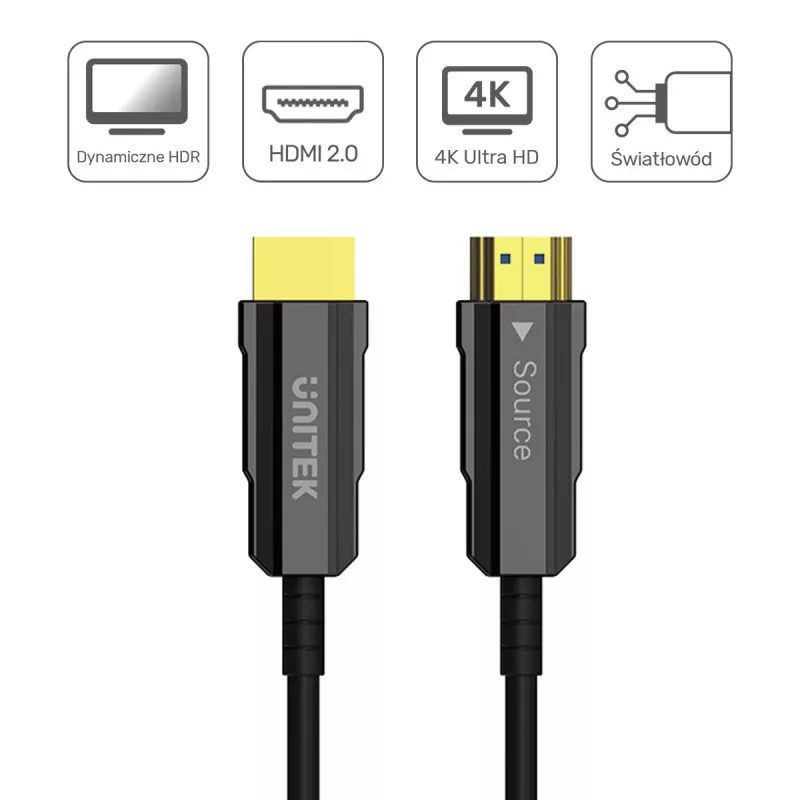 HDMI-kaabel UNITEK C11072BK-10M 10m 18 Gbit/s Must