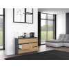 Top e shop M6 120 kummut — Antratsiit/tamm, 6 sahtlit, 1200×300×770 mm, puitlaastplaat