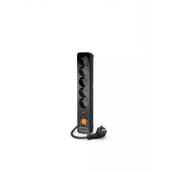 Acar X5/1,5 pikendusjuhe 5 pistikupesaga ja liigpingekaitsmega 1,5 M Acar X5-Black