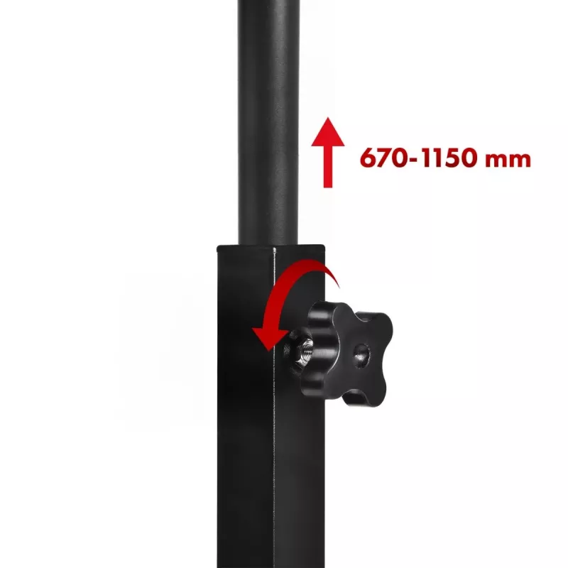Macleani mobiilne sülearvutilaud, must, 80x60 cm, max 50 kg, reg. kõrgus 67–115 cm, MC-124 B