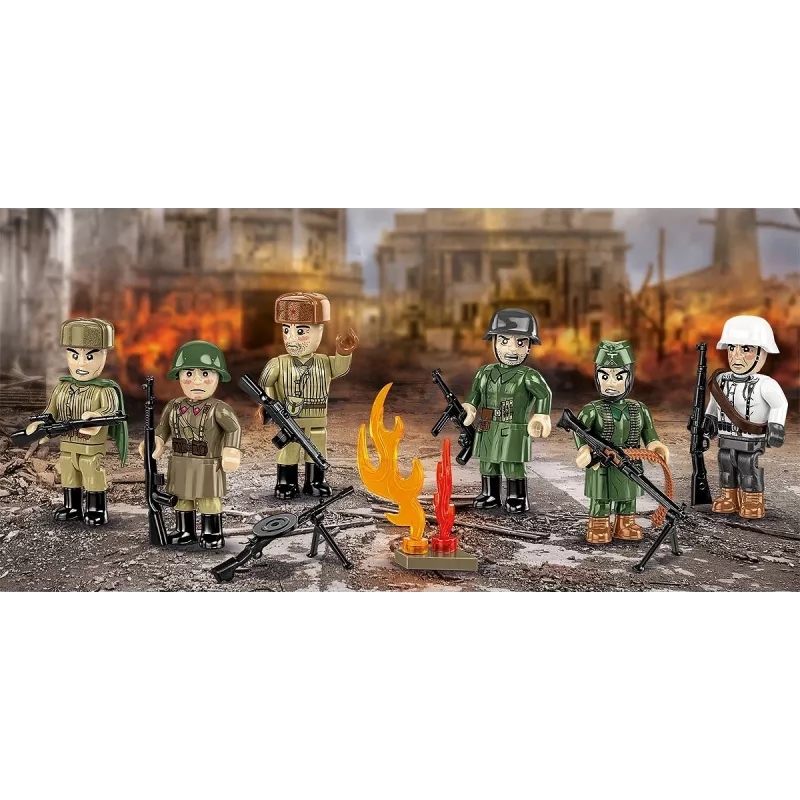 Cobi ehitusklotsid Stalingradi lahingu mudelikomplekt — 76 tk, ajalooline diorama