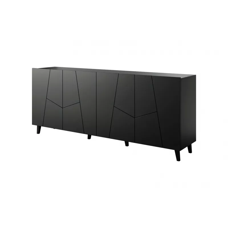 Kummut Cama Meble ETNA 2000×420×820 mm, must matt, puitlaastplaat
