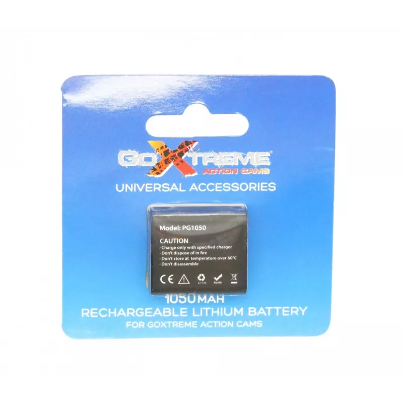 GoXtreme 1050mAh 3.7 V aku mudelitele Rallye, Endurance, Discovery ja Pioneer