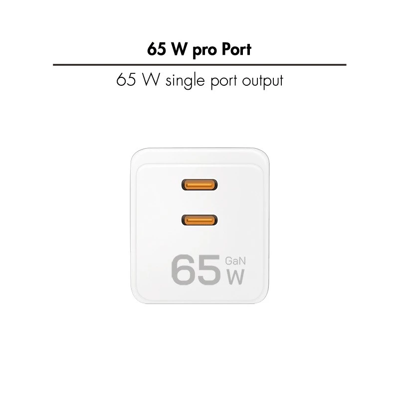 Kahe USB-pistikupesa adapter 65W, 2xUSB-C, valge