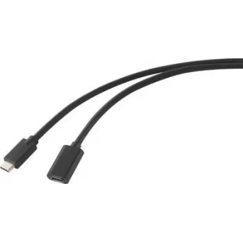 Renkforce USB-kaabel USB 3.2 Gen2x2 USB-C™ pistik, USB-C™ pesa 1,00 m must PVC-mantliga (RF-4755220)