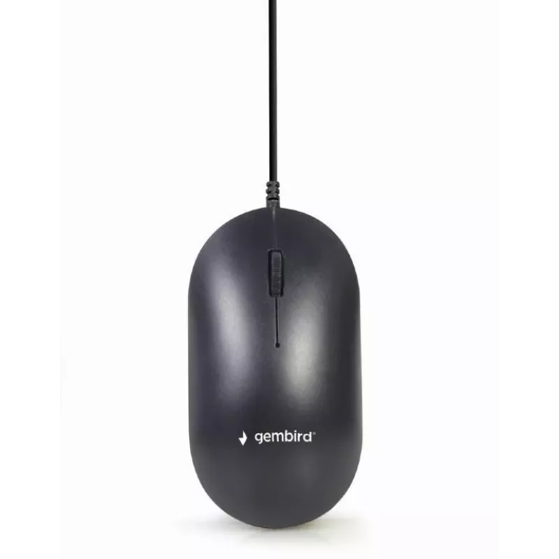 Juhtmega täissuuruses klaviatuur koos hiirega Gembird KBS-UML-01 — USB, QWERTY US, 104 klahvi, must
