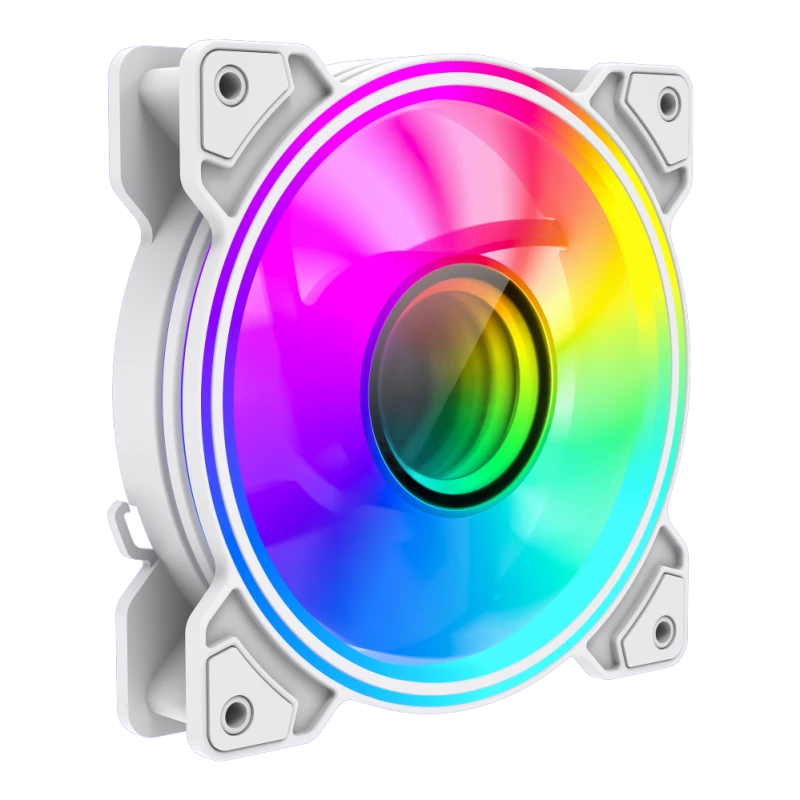 Gamemax | Korpusventilaator | DUAL RING INFINITY | Valge