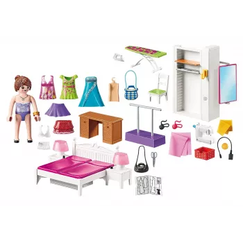 Playmobil Zestaw z figurkami Dollhouse 70208 Sypialnia z k¹cikiem do szycia