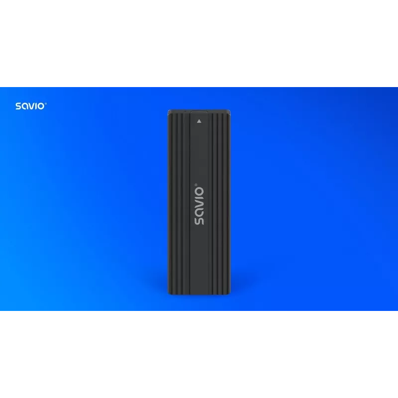 SSD-korpus SAVIO AK-84 must M.2-ketastele, USB 10 Gbit/s (tüüp-A / USB-C), alumiinium + ABS