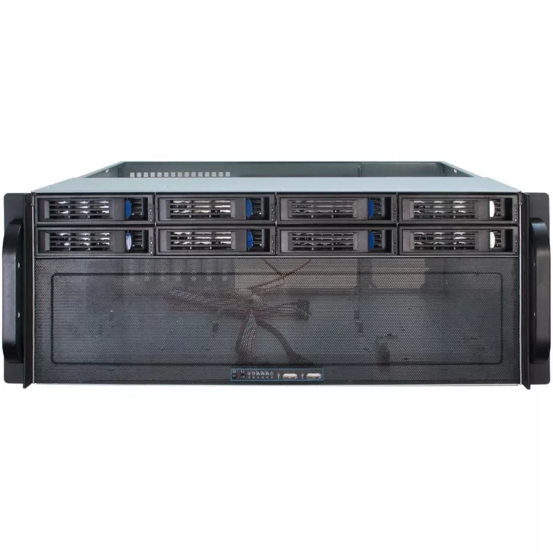 Serveri korpus Inter-Tech 4U-4408 hammas, must/hõbedane
