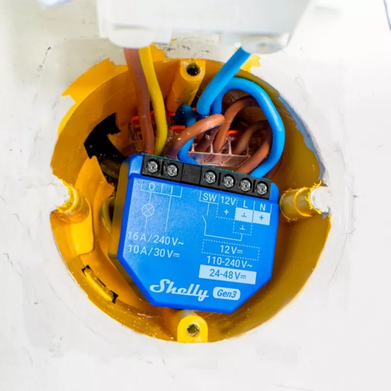 Shelly 1 Gen3 – Wi-Fi intelligentne releelüliti kuivkontaktiga, koduautomaatika jaoks, ühilduv AL-iga
