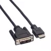 ROLINE adapterkaabel HDMI-DVI-D-ga (Single Link) - 1,5 m - must (11.04.5516)
