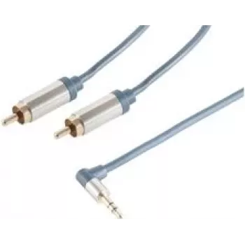 Audio Kaabel ShiverPeaks SP-PROFESSIONAL 0,75 m 3,5 mm 2 x RCA sinine/kroom