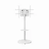 Põranda-TV-alus GEMBIRD TVS-86TR-01-W 37–86-tollistele teleritele, valge, pööratav ja kallutatav, VESA 200x200–600x400, max koormus 50 kg