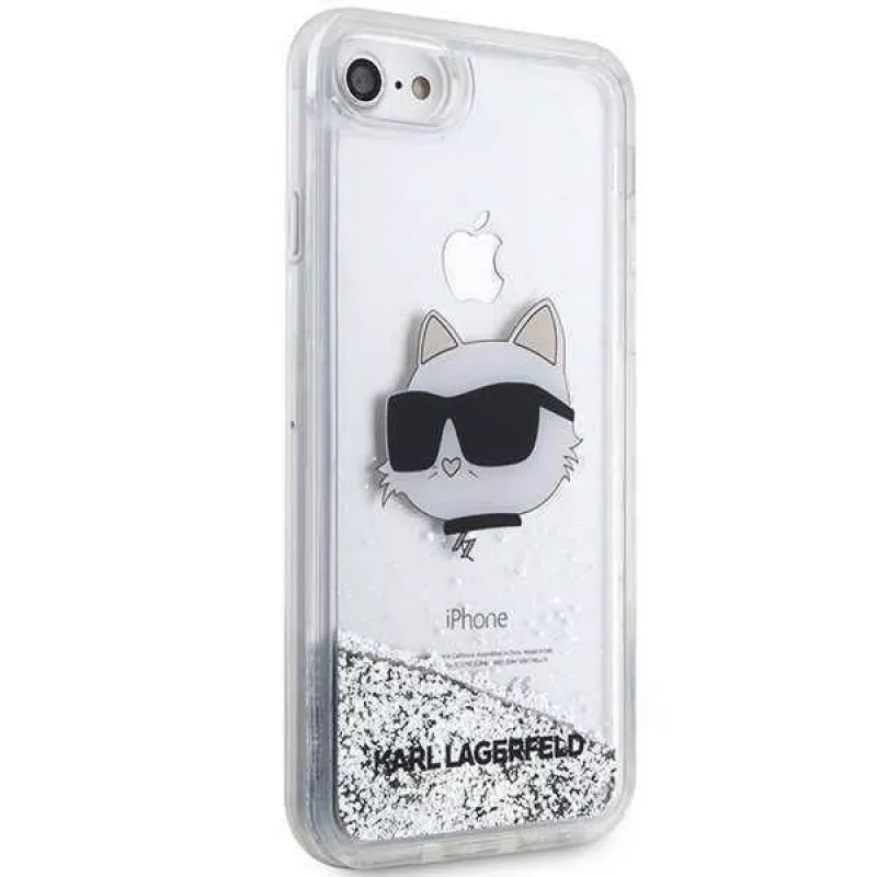 Karl Lagerfeld | Originaalkohver IPHONE SE 2022/SE 2020/7/8 Karl Lagerfeld kõvakohver sädelev Choupette pea (KLHCI8LNCHCS)