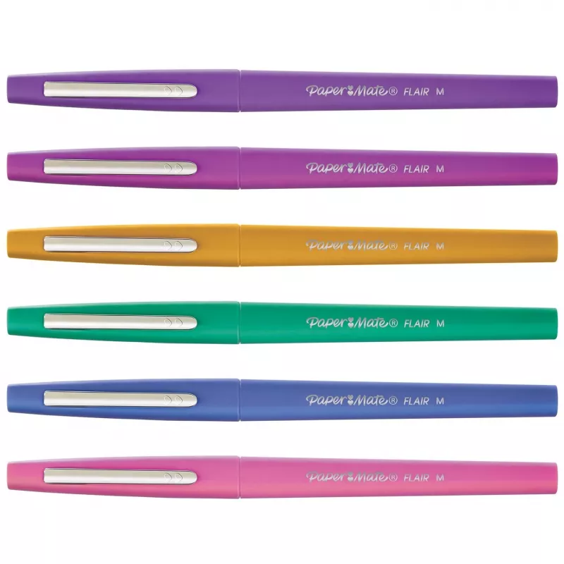 Papermate Flair Felt Pen Set 6 Colors