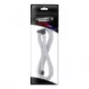 CableMod PCIe 12VHPWR StealthSense ModMesh varrukatud kaabel Corsair Type 5 RMx SHIFT jaoks 16-kontaktiline 90° 16-kontaktilisele, 65 cm, valge