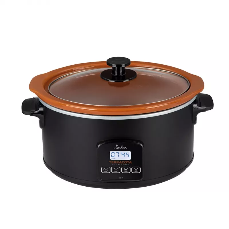 Slow cooker Jata JEOL2145 5 L 210 W Must Terrakota Nupud 230 V