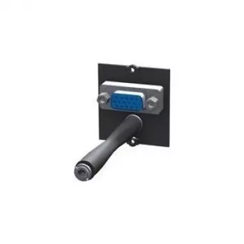 Bachmanni kohandatud moodul - modulaarne esipaneeli snap-in - HD-15, mini-telefonipistik stereo 3,5 mm - must (917.045)