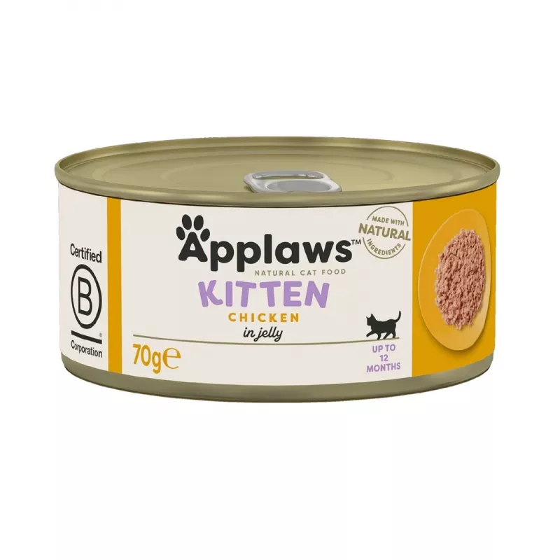 Märg kassipoegade toit Applaws Chicken in Jelly 70 g kott — 10% valku, 6% rasva, 81% niiskust