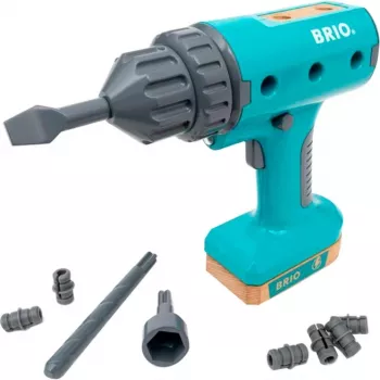 Juhtmeta kruvikeeraja mänguasi BRIO Builder mudel 63460000 — realistlik disain, patareitoitel mängutööriist