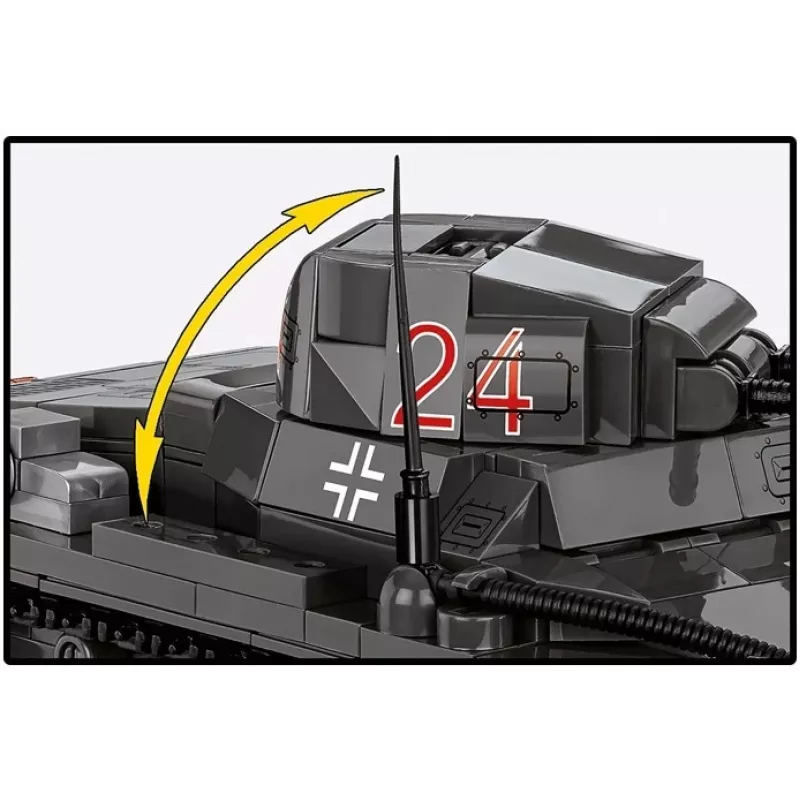 Ehituskomplekt Cobi Panzer I Ausf. B – 654 tk, detailne mudelitanki komplekt