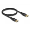 DeLOCK DisplayPort-kaabel 8K 60 Hz 3 m Must Metallist