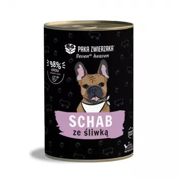 Märg koeratoit PAKA ZWIERZAKA Seventh Heaven Sealihaga ja ploomiga 400 g, purk, täiskasvanud koertele, 83,1% niiskust
