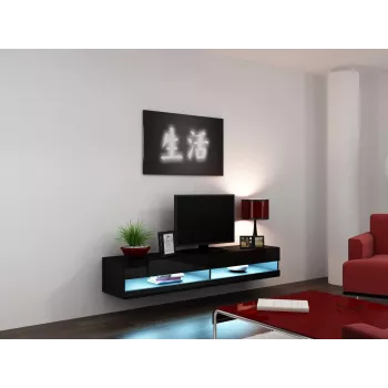 Cama TV-alus VIGO uus 30/180/40 must/must läikiv
