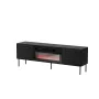 TV-kapp Cama Meble CORTINA 180x40x60 cm must musta kaminaga