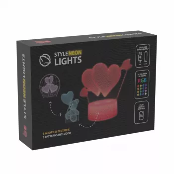 Manta SNL115RGB RGB 3D südamekujuline dekoratiivne LED-lambi komplekt