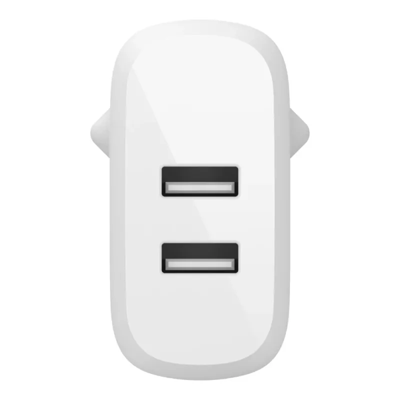 Belkin BOOST CHARGE - Toiteplokk - 24 W - QC 3.0 - 2 väljundporti (USB) - Valge (WCB002VFWH)