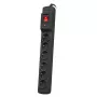 Armac Multi M6 | Harupikendusjuhe | liigpingekaitse, 6 pistikupesa, 5 m kaabel, must