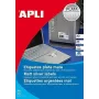 Label agipa 10070 hõbedane polüester 63,5 x 29,6 mm ilmastikukindel mustusekindel