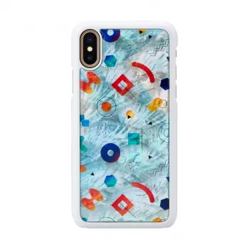 Telefonikorpus iKins iPhone XS / iPhone X S jaoks – valge poppin rock kaitsev tagakate