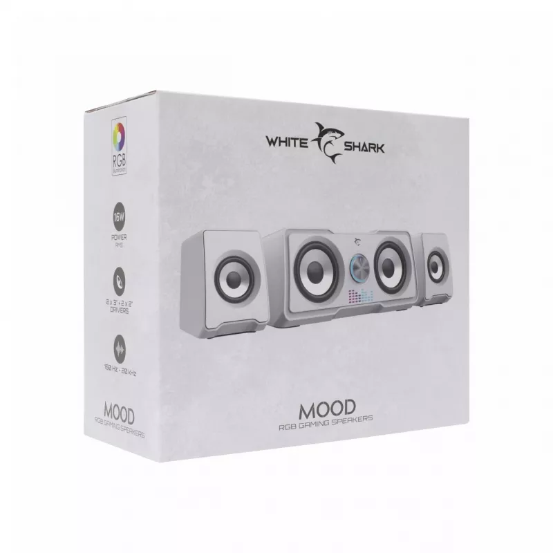 White Shark GSP-968 Mood RGB Gaming 2.2 kõlarisüsteem valge